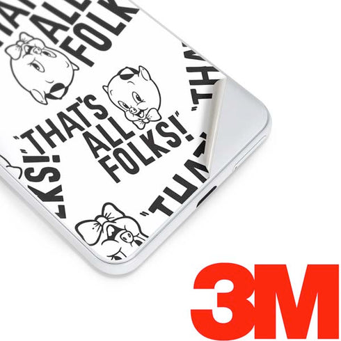 Looney Tunes Porky Pig Black and White Google Pixel 3 Skin